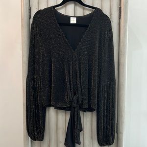 Black and Gold Shimmer Top
